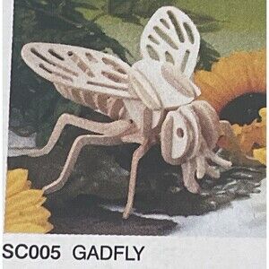 Gadfly Botfly 3D Balsa Wood Insect Puzzle Model Kit New Entomology Art